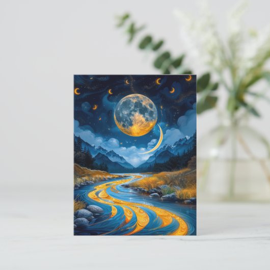 Carte Postale Rivière et forêts (Debout devant)