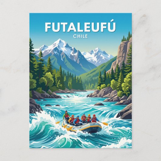 Carte Postale Rivière Futaleufú Chili (Devant)