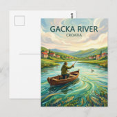 Carte Postale Rivière Gacka Croatie (Devant / Derrière)