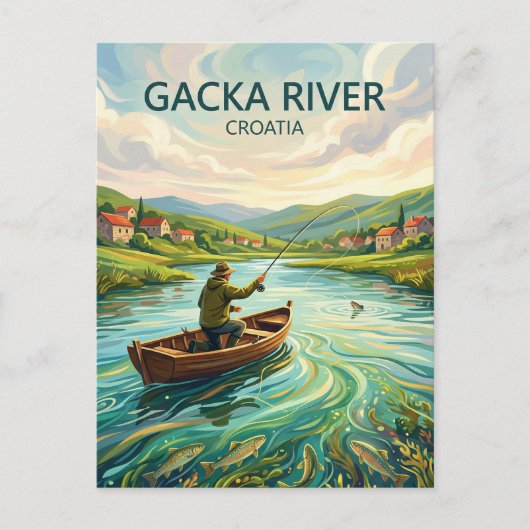 Carte Postale Rivière Gacka Croatie (Devant)