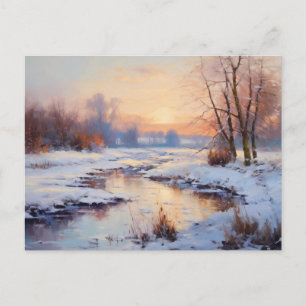 Carte Postale Rivière Havel glacée au coucher du soleil