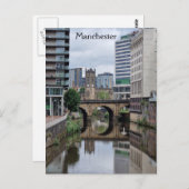 Carte Postale Rivière Irwell - La frontière Salford Manchester (Devant / Derrière)