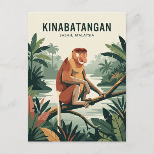 Carte Postale Rivière Kinabatangan Malaisie