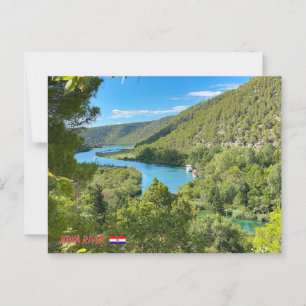 Carte Postale rivière Krka en Croatie, voyage