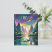 Carte Postale Rivière Li Chine (Debout devant)