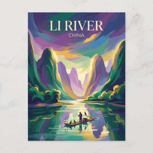 Carte Postale Rivière Li Chine (Devant)