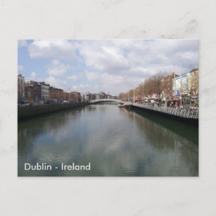 Carte Postale Rivière Liffey, ville de Dublin, Irlande