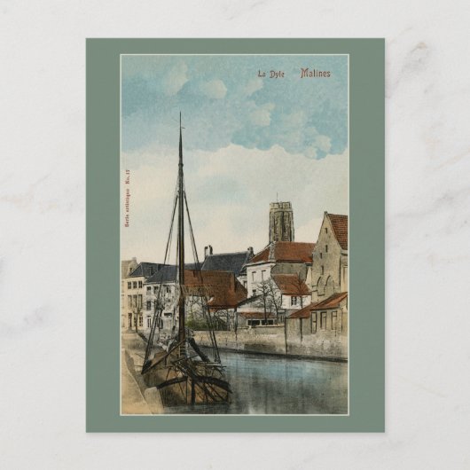 Carte Postale Rivière Mechelen Malines Dyle 1890 (Devant)