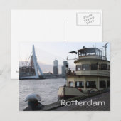Carte Postale Rivière Meuse, Rotterdam (Devant / Derrière)