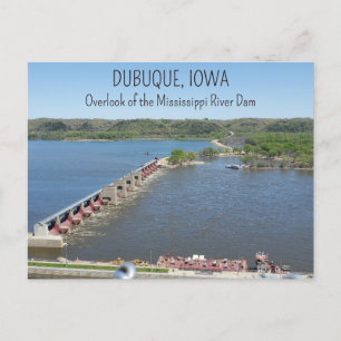 Carte Postale Rivière Mississippi à Dubuque Iowa