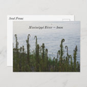 Carte Postale Rivière Mississippi, à Dubuque Iowa Keepsaké (Devant / Derrière)