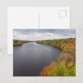 Carte Postale rivière mississippi et rives boisées à minneapolis (Devant / Derrière)