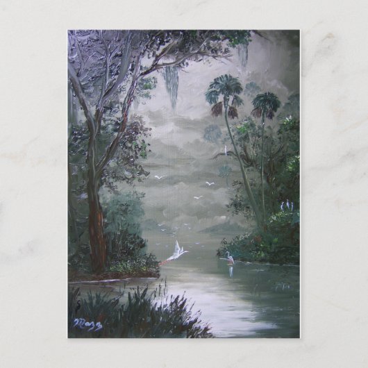 Carte Postale Rivière Misty avec la mousse (Devant)