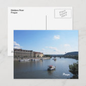 Carte Postale Rivière Moldava, Prague (Devant / Derrière)