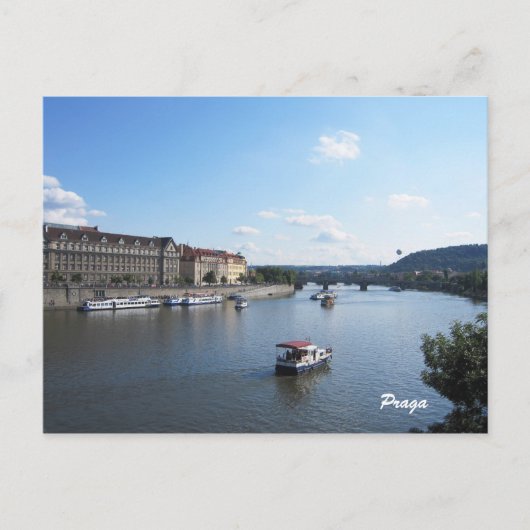 Carte Postale Rivière Moldava, Prague (Devant)