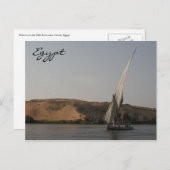 Carte Postale rivière nile felucca (Devant / Derrière)
