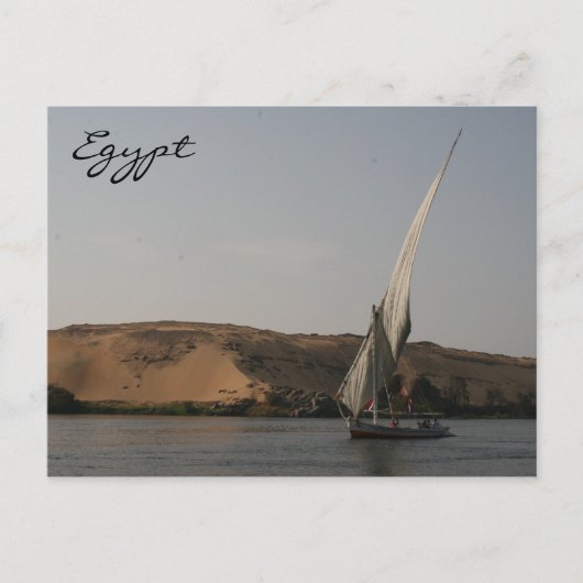 Carte Postale rivière nile felucca (Devant)