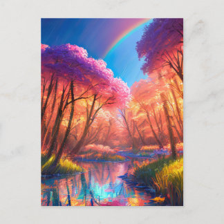 Carte Postale Rivière paisible d'une belle forêt