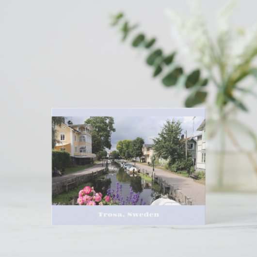 Carte Postale Rivière pittoresque de Trosa, Suède (Debout devant)