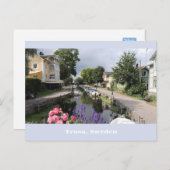 Carte Postale Rivière pittoresque de Trosa, Suède (Devant / Derrière)
