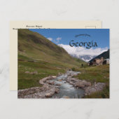 Carte Postale Rivière près d'Ushguli Géorgie (Devant / Derrière)