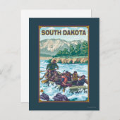 Carte Postale Rivière RaftingSouth Dakota (Devant / Derrière)