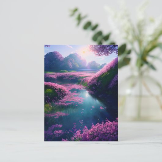 Carte Postale Rivière Sakura Petals (Debout devant)