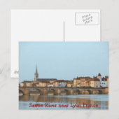 CARTE POSTALE - Rivière Saône près de Lyon France (Devant / Derrière)
