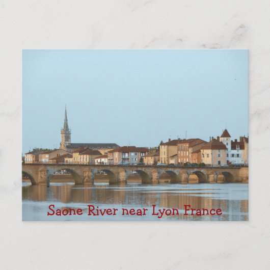 CARTE POSTALE - Rivière Saône près de Lyon France (Devant)