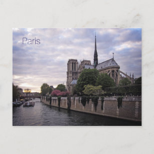 Carte postale - Rivière Seine & Notre Dame de Pari