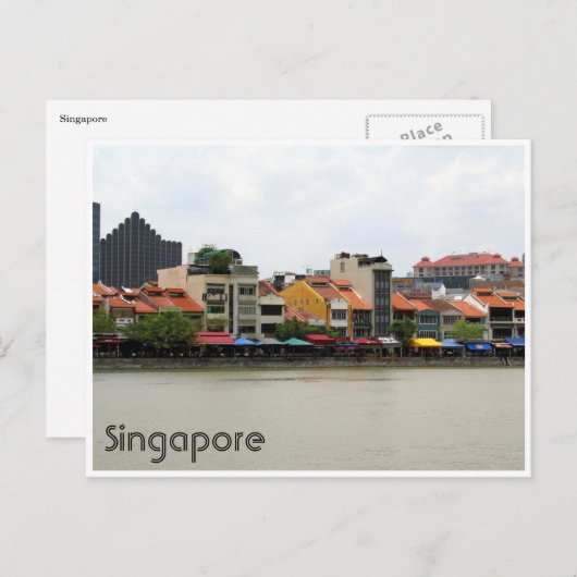 Carte Postale rivière singapore (Devant / Derrière)