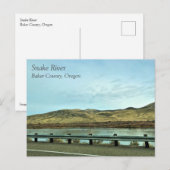 Carte Postale Rivière Snake, Comté de Baker, Oregon (Devant / Derrière)