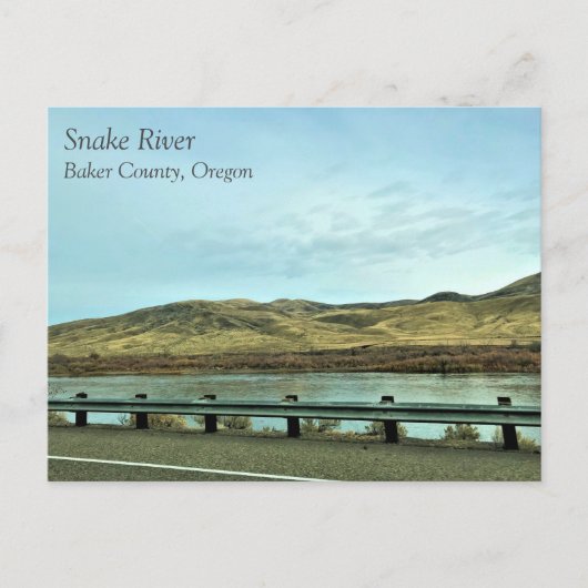 Carte Postale Rivière Snake, Comté de Baker, Oregon (Devant)