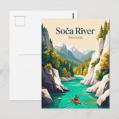 Carte Postale Rivière Soca, Slovénie (Devant / Derrière)