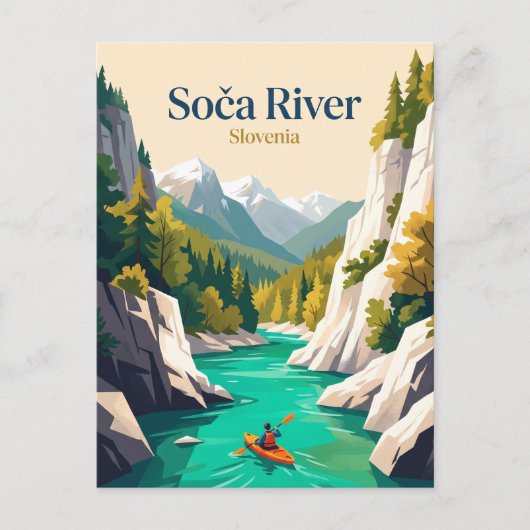 Carte Postale Rivière Soca, Slovénie (Devant)