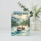 Carte Postale Rivière Sun Koshi Népal (Debout devant)