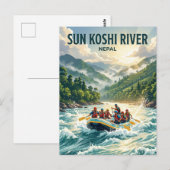 Carte Postale Rivière Sun Koshi Népal (Devant / Derrière)