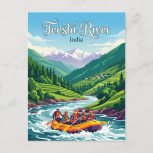 Carte Postale Rivière Teesta Sikkim Inde