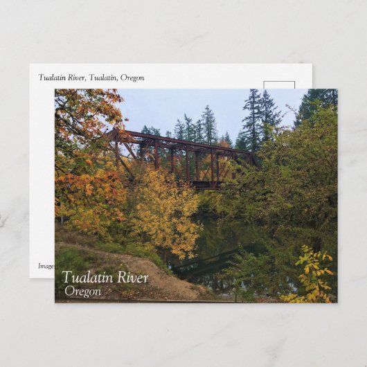 Carte Postale Rivière Tualatin, OU (Devant / Derrière)