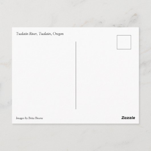 Carte Postale Rivière Tualatin, OU (Dos)