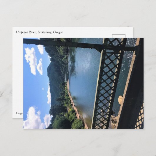 Carte Postale Rivière Umpqua, OU (Devant / Derrière)