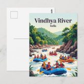 Carte Postale Rivière Vindhya, Inde (Devant / Derrière)