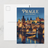 Carte Postale Rivière Vltava République tchèque (Devant / Derrière)