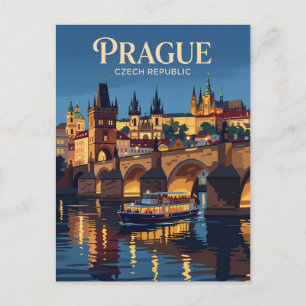 Carte Postale Rivière Vltava République tchèque