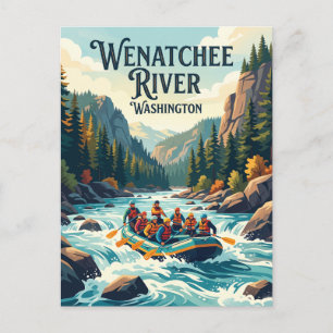 Carte Postale Rivière Wenatchee, Washington, États-Unis