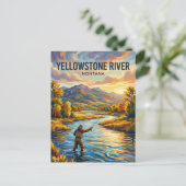 Carte Postale Rivière Yellowstone États-Unis (Debout devant)