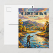 Carte Postale Rivière Yellowstone États-Unis (Devant / Derrière)