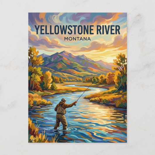 Carte Postale Rivière Yellowstone États-Unis (Devant)