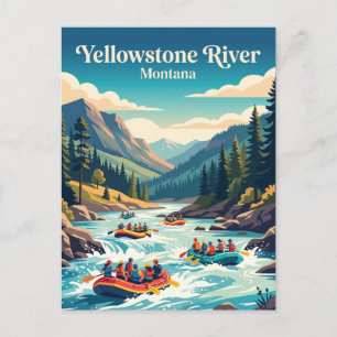 Carte Postale Rivière Yellowstone Montana, États-Unis