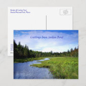 Carte Postale Rivulet au large de Jordan Pond (Devant / Derrière)